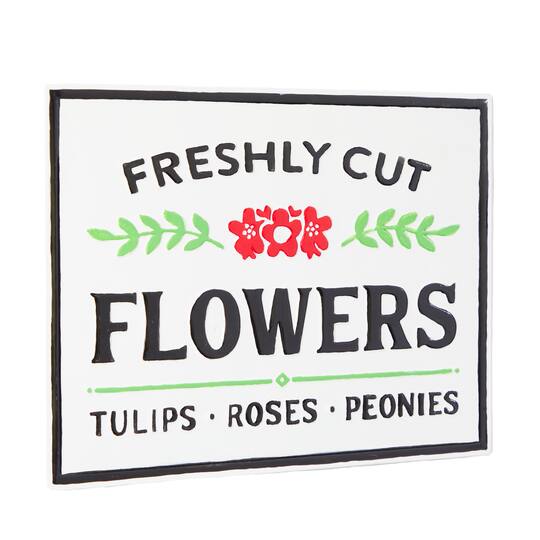 20" White Farmhouse Metal Wall Sign